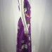 10Bohemian Vintage Print Tie Wrap Maxi Dress