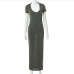 5Casual Dual Slit Ladies Maxi Dress