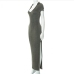 6Casual Dual Slit Ladies Maxi Dress