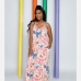 3Casual Loose Tie Dye  Sleeveless Maxi Dress