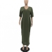 11Casual Loose V Neck Short Sleeve Maxi Dress