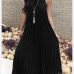 10Casual Ruched Solid Sleeveless Maxi Dress Women