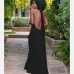 12Casual V Neck Halter Loose Backless Maxi Dress