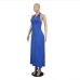 20Casual V Neck Halter Loose Backless Maxi Dress