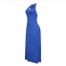 23Casual V Neck Halter Loose Backless Maxi Dress