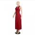 26Casual V Neck Halter Loose Backless Maxi Dress