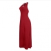 29Casual V Neck Halter Loose Backless Maxi Dress