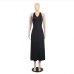 31Casual V Neck Halter Loose Backless Maxi Dress