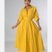 7Chic Solid Polo Collar Long Sleeve Maxi Dress