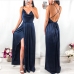 22Crisscross Backless High Slit Designer Maxi Dress