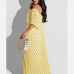 4Dots Chiffon  Off The Shoulder Maxi Dress