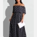 5Dots Chiffon  Off The Shoulder Maxi Dress