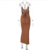 9Elegant Backless V Neck Sleeveless Maxi Party Dress