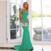 16Elegant Solid Backless Mermaid Maxi Dress