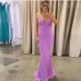 6Elegant Solid Backless Mermaid Maxi Dress