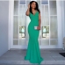 9Elegant Solid Backless Mermaid Maxi Dress