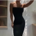 11Elegant Solid Slim Fitted Spaghetti Strap Maxi Dresses