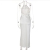 9Elegant White Open Back White Evening Maxi Dress