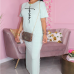 1Fashion Cozy Letter Printing Short Sleeve Long Dress