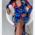 4Fashionable Printed Long Sleeve Maxi Dress