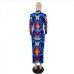 9Fashionable Printed Long Sleeve Maxi Dress