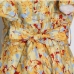 9Fashionable Printed V Neck Ruffled Sleeve Maxi Dress