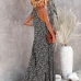 16Holiday Printed Sleeveless Ruffle Maxi Dress