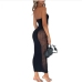 6Hollow-Out Solid Strapless Designer Maxi Dress