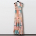 5Individual Contrast Color Women's Sleeveless Maxi Dresses