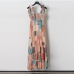 6Individual Contrast Color Women's Sleeveless Maxi Dresses