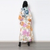 4Ladies Lantern Sleeve Spring Floral Print  Maxi Dress 