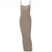 13Ladies Slim Fit Solid Hollow Out  Maxi Dresses