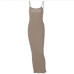 14Ladies Slim Fit Solid Hollow Out  Maxi Dresses