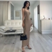 3Ladies Slim Fit Solid Hollow Out  Maxi Dresses