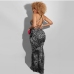 5Leopard Spring Printed Backless Sleeveless Maxi Dresses