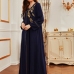 1National Style Embroidered Long Sleeve Women's Dress