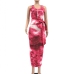 5Plus Size Tie Dye U Neck Sleeveless Maxi Dress