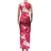 7Plus Size Tie Dye U Neck Sleeveless Maxi Dress