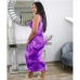 10Plus Size Tie Dye U Neck Sleeveless Maxi Dress