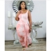 11Plus Size Tie Dye U Neck Sleeveless Maxi Dress