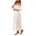 11Rural Style Floral Solid Puff Sleeve Maxi Dress