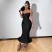 3Seductive Black Camisole Party Wear Dress