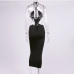 8Seductive Black Halter Backless Cut Out Dresses
