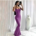 13Sexy Boat Neck Solid Bodycon Maxi Dress