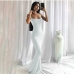 8Sexy Boat Neck Solid Bodycon Maxi Dress