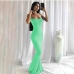 11Sexy Boat Neck Solid Bodycon Maxi Dress