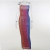 7Sexy Contrast Color Sleeveless Maxi Dress Women