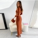 15Sexy Crew Neck Hollow Out Knitting Maxi Dress