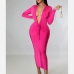 4Sexy Deep V Neck Slim Long Sleeve Maxi Dresses