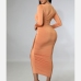 1Sexy Deep V Neck Slim Long Sleeve Maxi Dresses